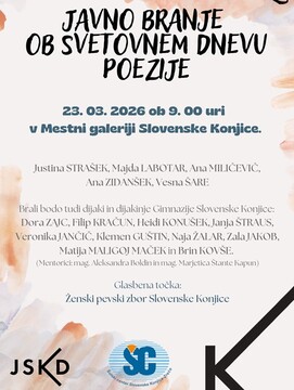 Vabilo - javno branje poezije